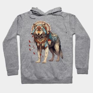 Native American Wolf Hoodie